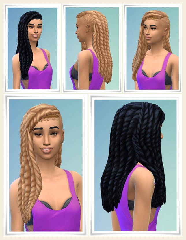 Sims 4 Shaved Side Dreads at Birksches Sims Blog