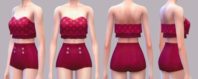 Sims 4 Wullet remake (2017) swimsuit set at manuea Pinny
