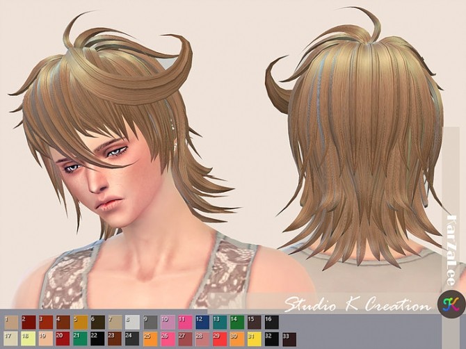 Sims 4 Animate hair 85 Sakuya at Studio K Creation