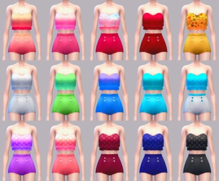 Wullet remake (2017) swimsuit set at manuea Pinny » Sims 4 Updates