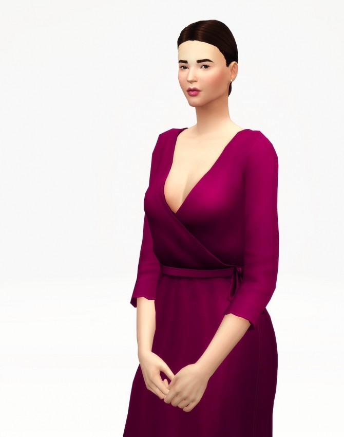 Sims 4 Wrap robe dress at Rusty Nail