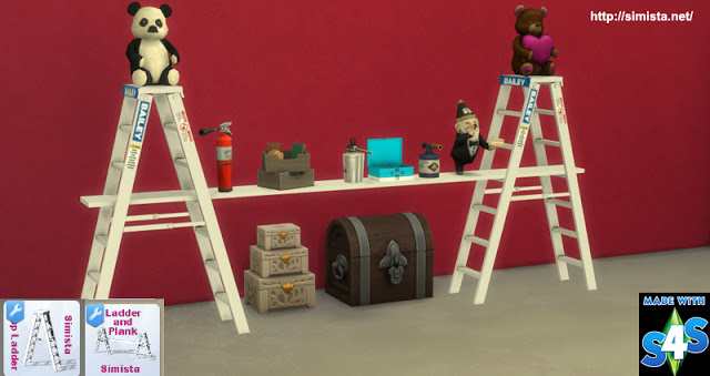Sims 4 Ladder deco set at Simista