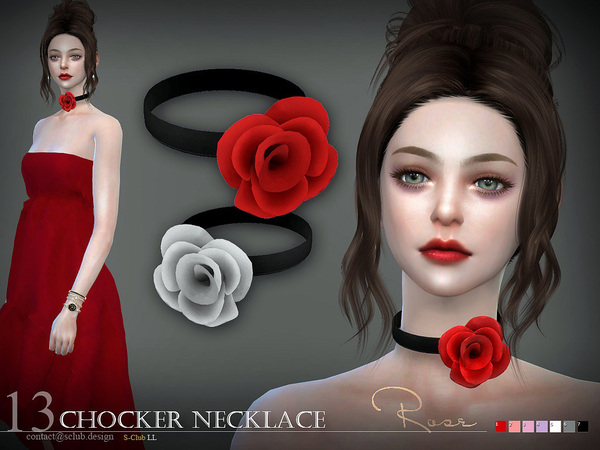 Sims 4 Chocker necklace N13 by S Club LL at TSR