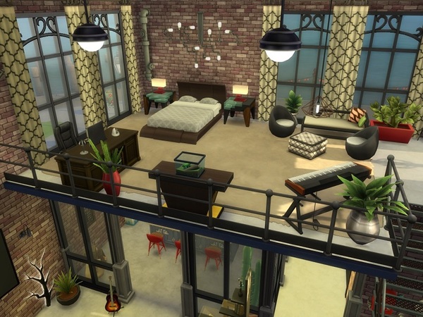 Sims 4 Bayside Loft  by galadrijella at TSR