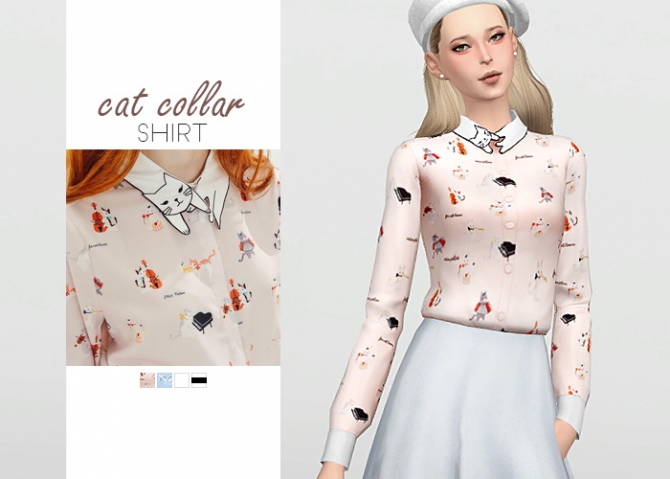 cat collar women's shirt