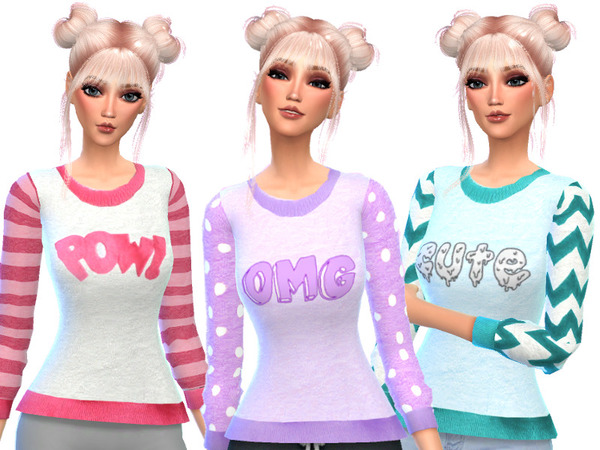 Sims 4 Tumblr Themed Pajama Shirts by Wicked Kittie at TSR