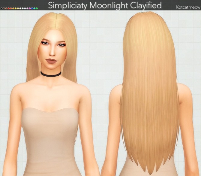 Sims 4 Simpliciaty Moonlight Hair Clayified at KotCatMeow
