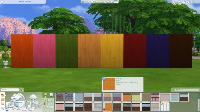 Sims 4 Colorful wooden floors and walls by Nuttchi at Mod The Sims