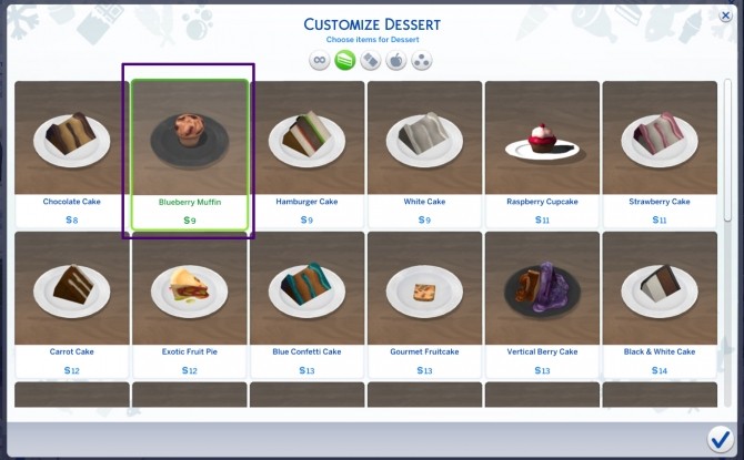 Sims 4 Blueberry Delights Cheesecake and Muffin by icemunmun at Mod The Sims