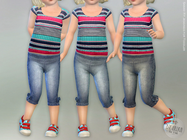 Sims 4 Skinny Fit Jeggings for Toddler by lillka at TSR