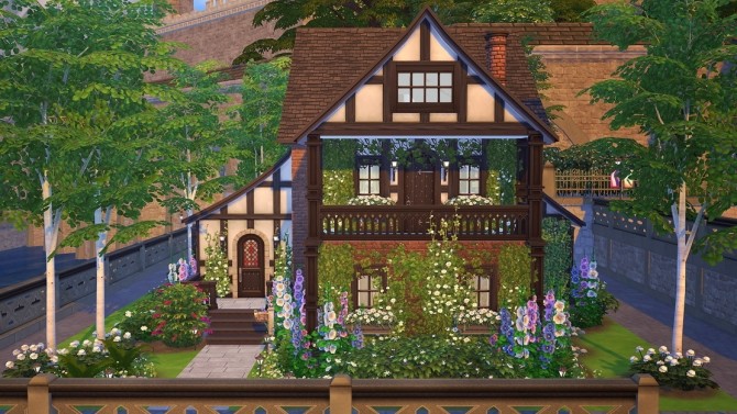 Sims 4 Tiny Not So Tiny Tudor house at Savara’s Pixels