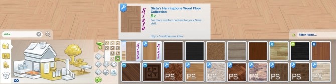 Sims 4 The Herringbone Wood Floor Collection by sistafeed at Mod The Sims