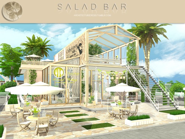 Sims 4 Salad Bar by Pralinesims at TSR