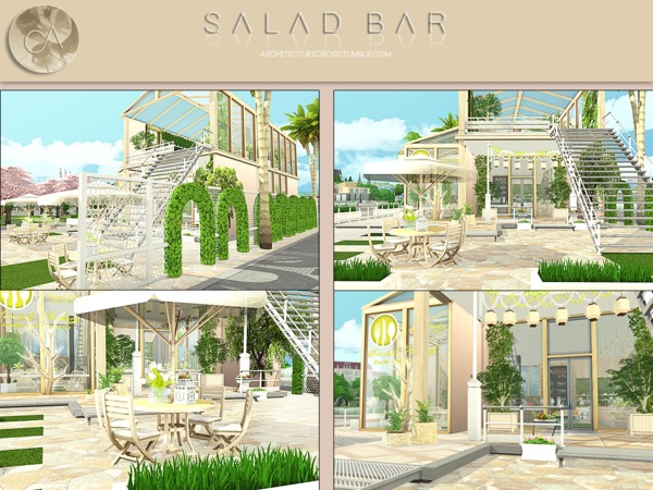 Sims 4 Salad Bar by Pralinesims at TSR
