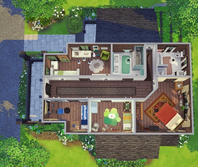 Sims 4 Tiny Not So Tiny Tudor house at Savara’s Pixels