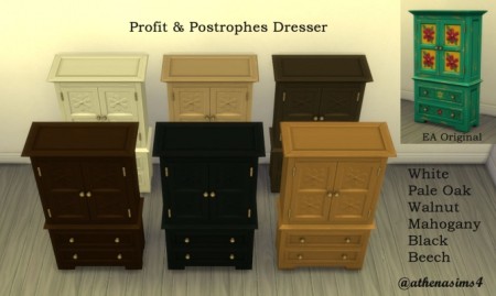 Profit & Postrophes Dresser by athenasims4 at Mod The Sims