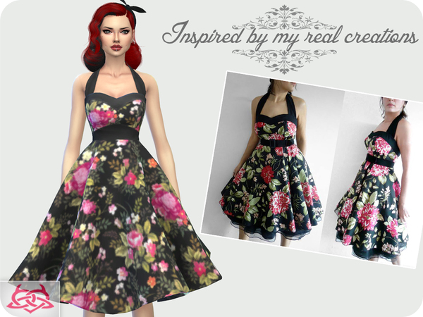 Sims 4 Sarah dress by Colores Urbanos at TSR