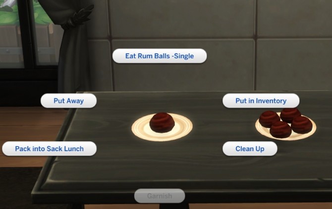 Sims 4 Cocoa Cravings Log Cake and Rum Balls by icemunmun at Mod The Sims