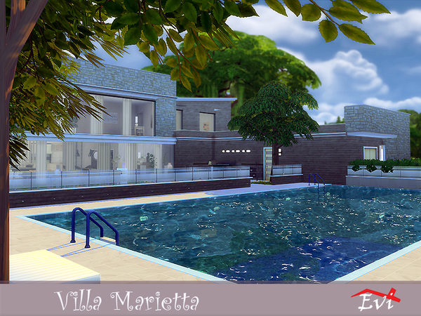 Sims 4 Villa Marietta by evi at TSR