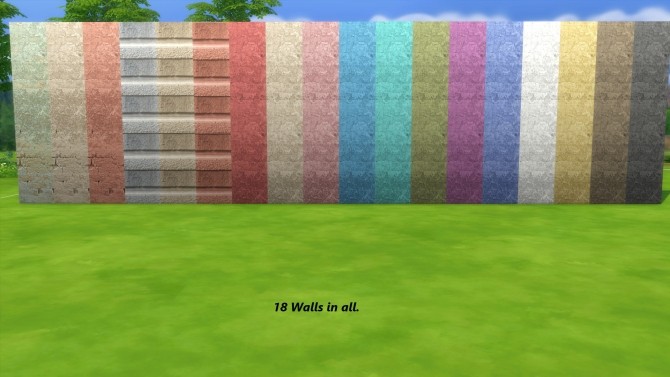 Sims 4 Solid Stone and Age Roughened Walls by Snowhaze at Mod The Sims