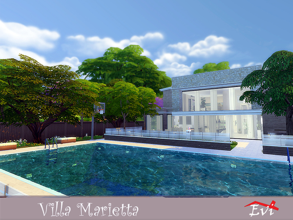 Sims 4 Villa Marietta by evi at TSR