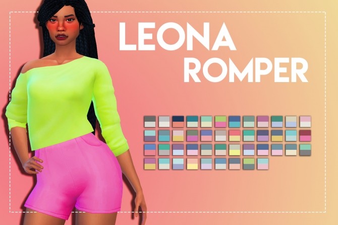Sims 4 Leona Romper by Weepingsimmer at SimsWorkshop