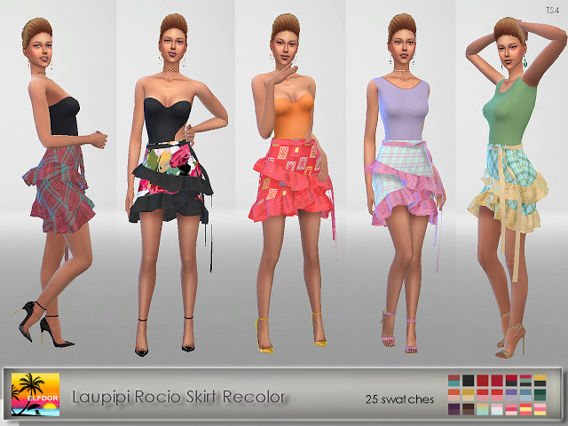 Sims 4 Laupipi Rocio Skirt Recolor at Elfdor Sims