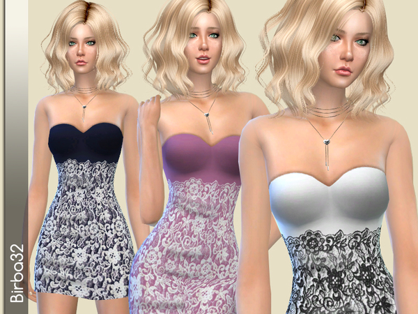 Sims 4 Aida Dress by Birba32 at TSR