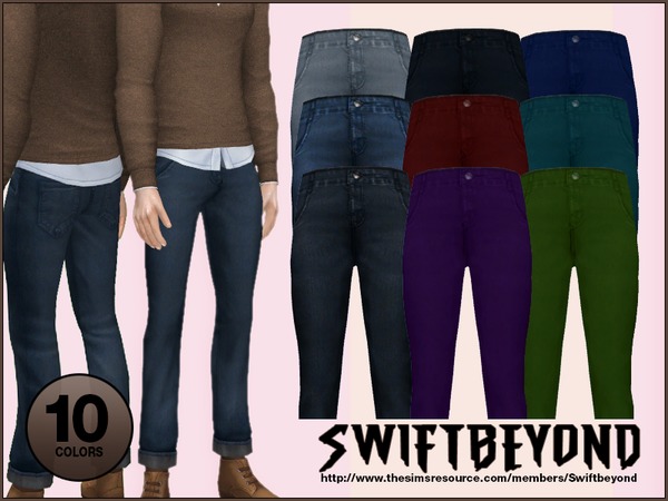 Sims 4 Slim Jeans by Swiftbeyond at TSR