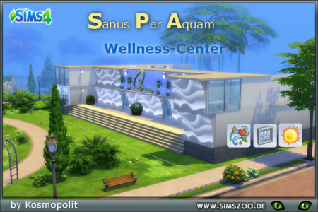 Sanus Per Aquam wellness center by Kosmopolit at Blacky’s Sims Zoo
