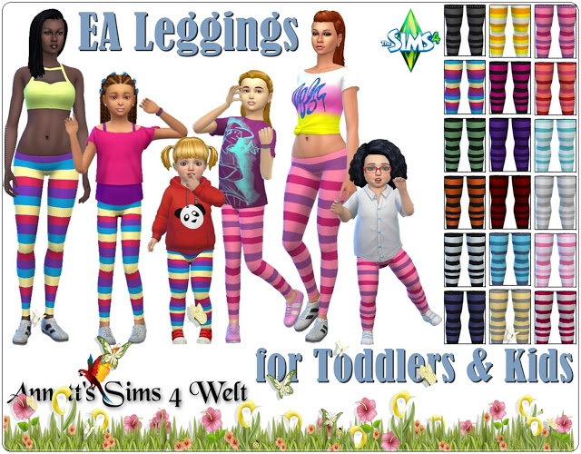 Sims 4 EA Leggings for Kids & Toddlers at Annett’s Sims 4 Welt