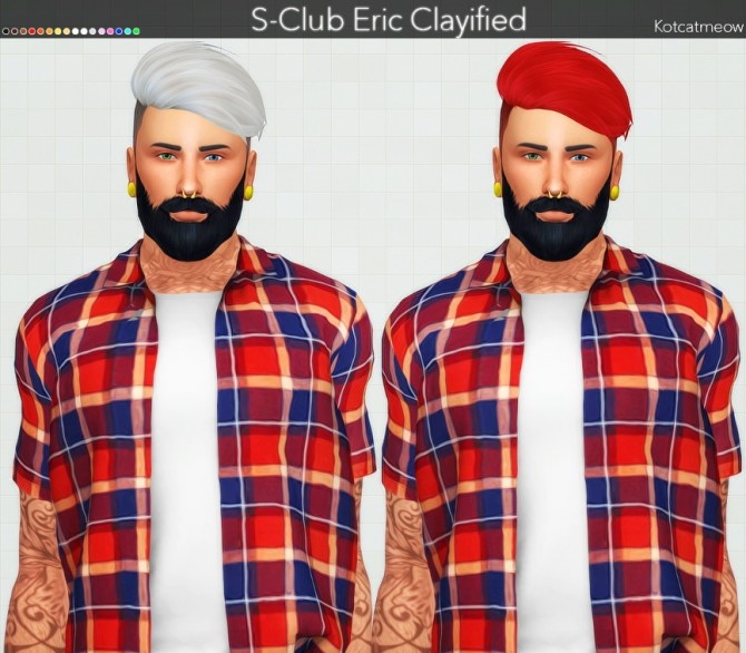 Sims 4 S Club Eric Hair Clayified at KotCatMeow