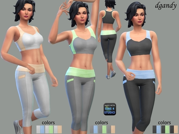 Sims 4 Capris and Top by dgandy at TSR