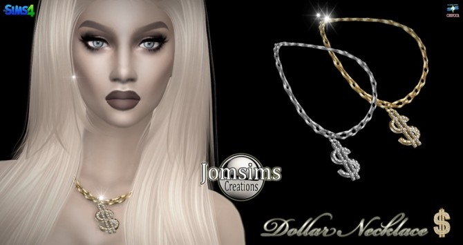 Sims 4 Dollar necklace at Jomsims Creations