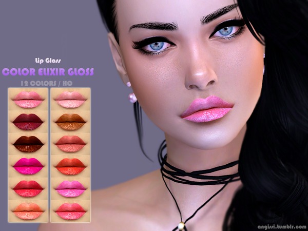Sims 4 Lip Gloss by ANGISSI at TSR