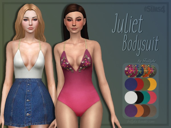 Sims 4 Juliet Bodysuit by Trillyke at TSR