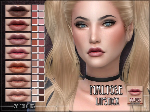 Sims 4 Maltose Lipstick by RemusSirion at TSR