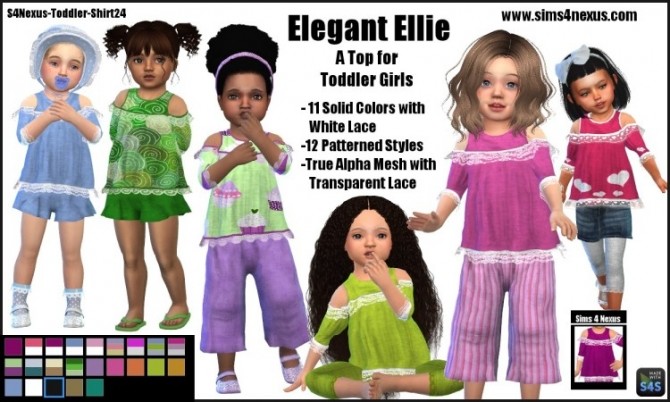 Sims 4 Elegant Ellie top by SamanthaGump at Sims 4 Nexus