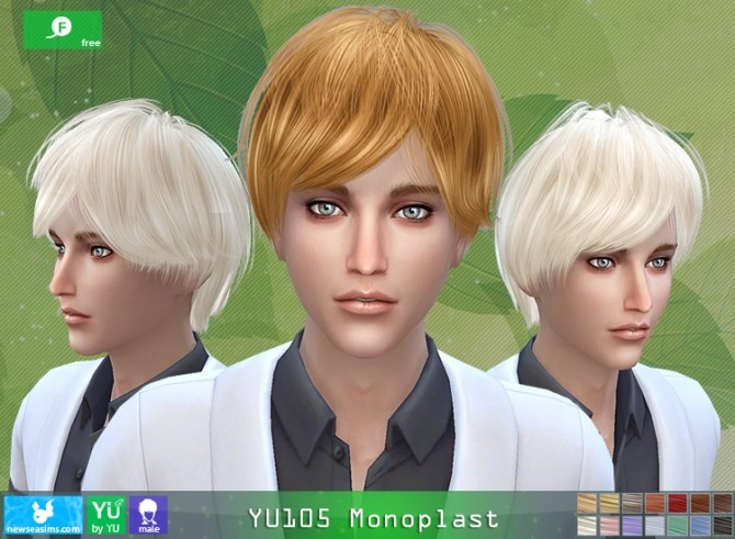 Sims 4 YU105 Monoplast hair (free) at Newsea Sims 4