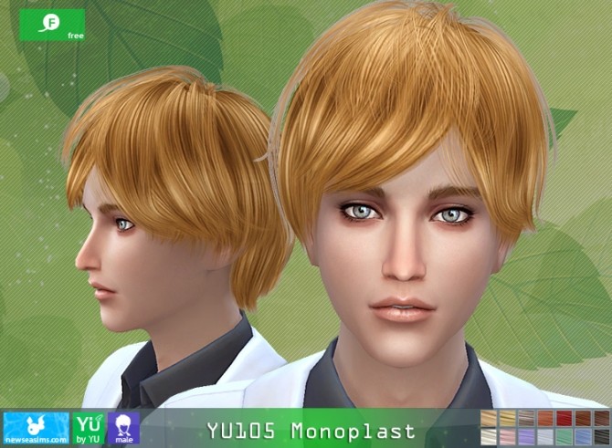 Sims 4 YU105 Monoplast hair (free) at Newsea Sims 4