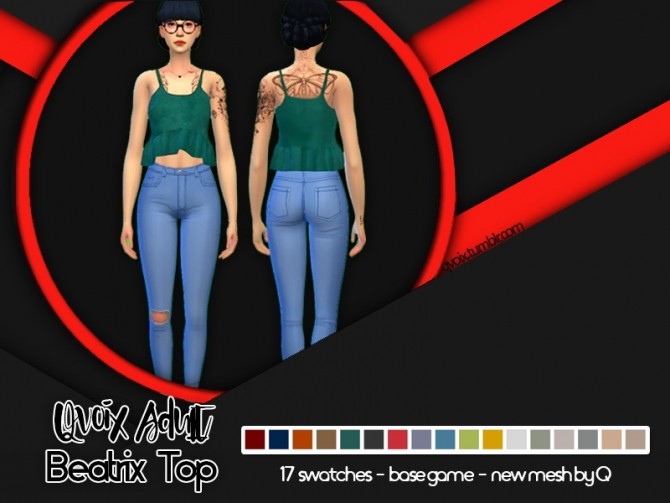 Sims 4 Beatrix Top at qvoix – escaping reality