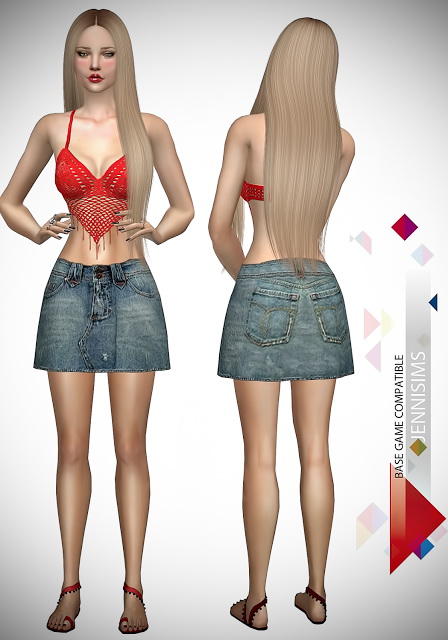 Sims 4 Base Game compatible Skirt at Jenni Sims