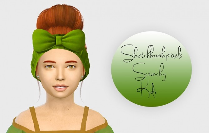 Sims 4 Sketchbookpixels Scrunchy Hairband Kids Version at Simiracle