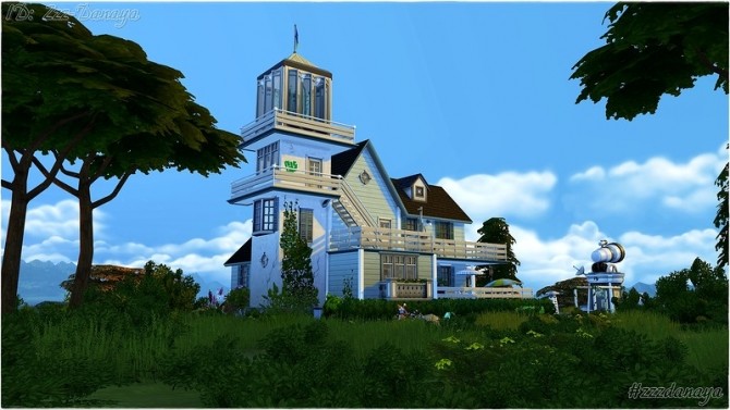 Sims 4 Cottage At the edge of the sky by Zzz Danaya at ihelensims