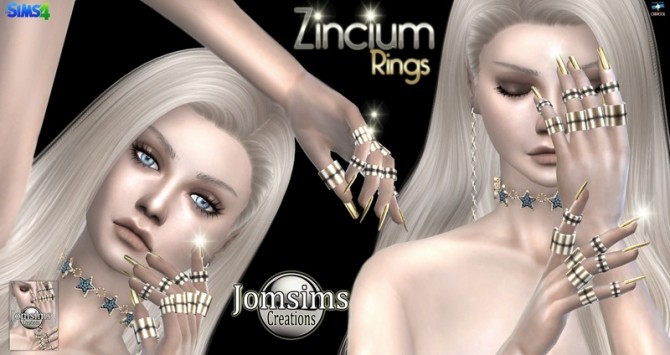 Sims 4 Zincium rings at Jomsims Creations