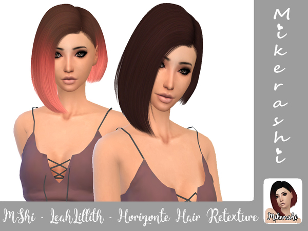 Sims 4 LeahLillith Horizonte Hair Retexture by mikerashi at TSR