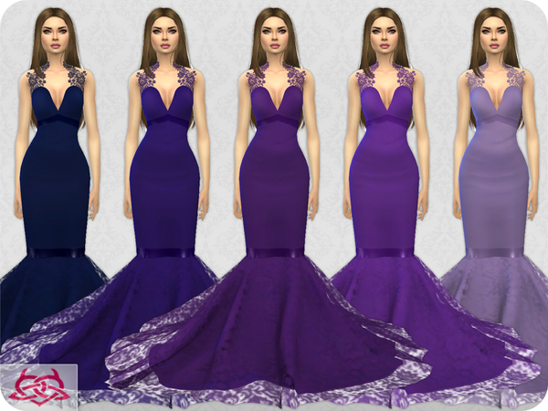 Sims 4 Wedding Dress 8 RECOLOR 2 by Colores Urbanos at TSR