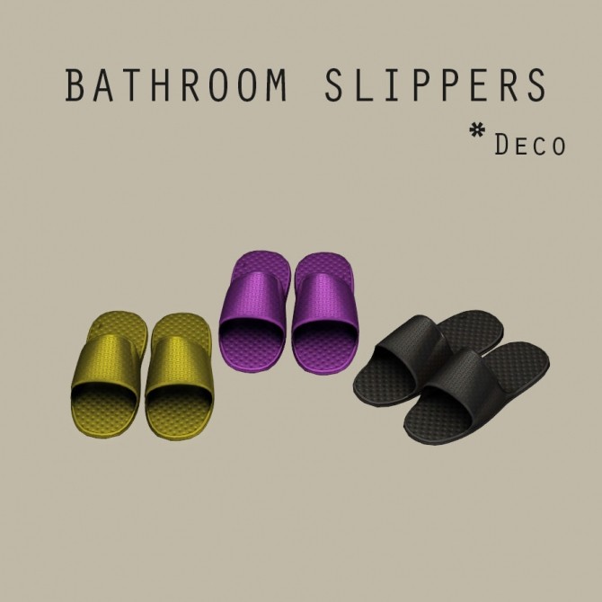 Sims 4 Bathroom Slippers at Leo Sims