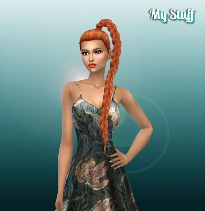 Sims 4 How to add a braid to a hair at My Stuff
