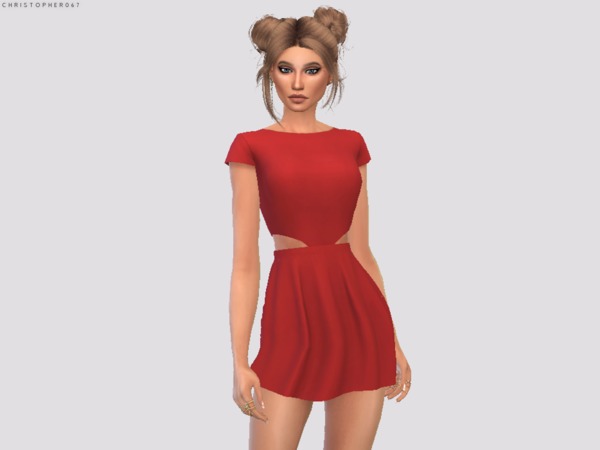 Sims 4 Scomiche Dress by Christopher067 at TSR